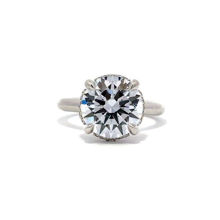 Pave Ring - Hidden Halo Setting #11627