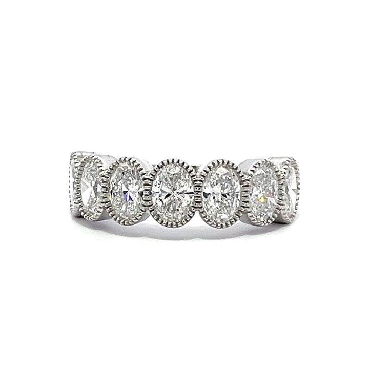Half Eternity Ring (Oval) - 14k White Gold 2.17ct #11786
