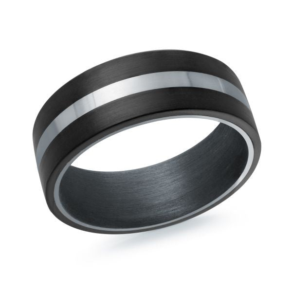 Tantalum & Carbon Fibre Ring 8mm #11873