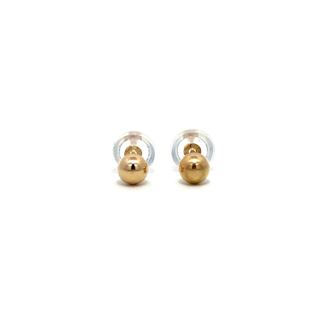 Ball Stud Earrings - 14k Yellow Gold