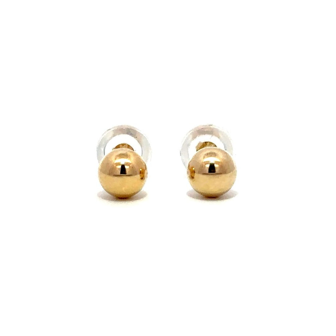 Ball Stud Earrings - 14k Yellow Gold