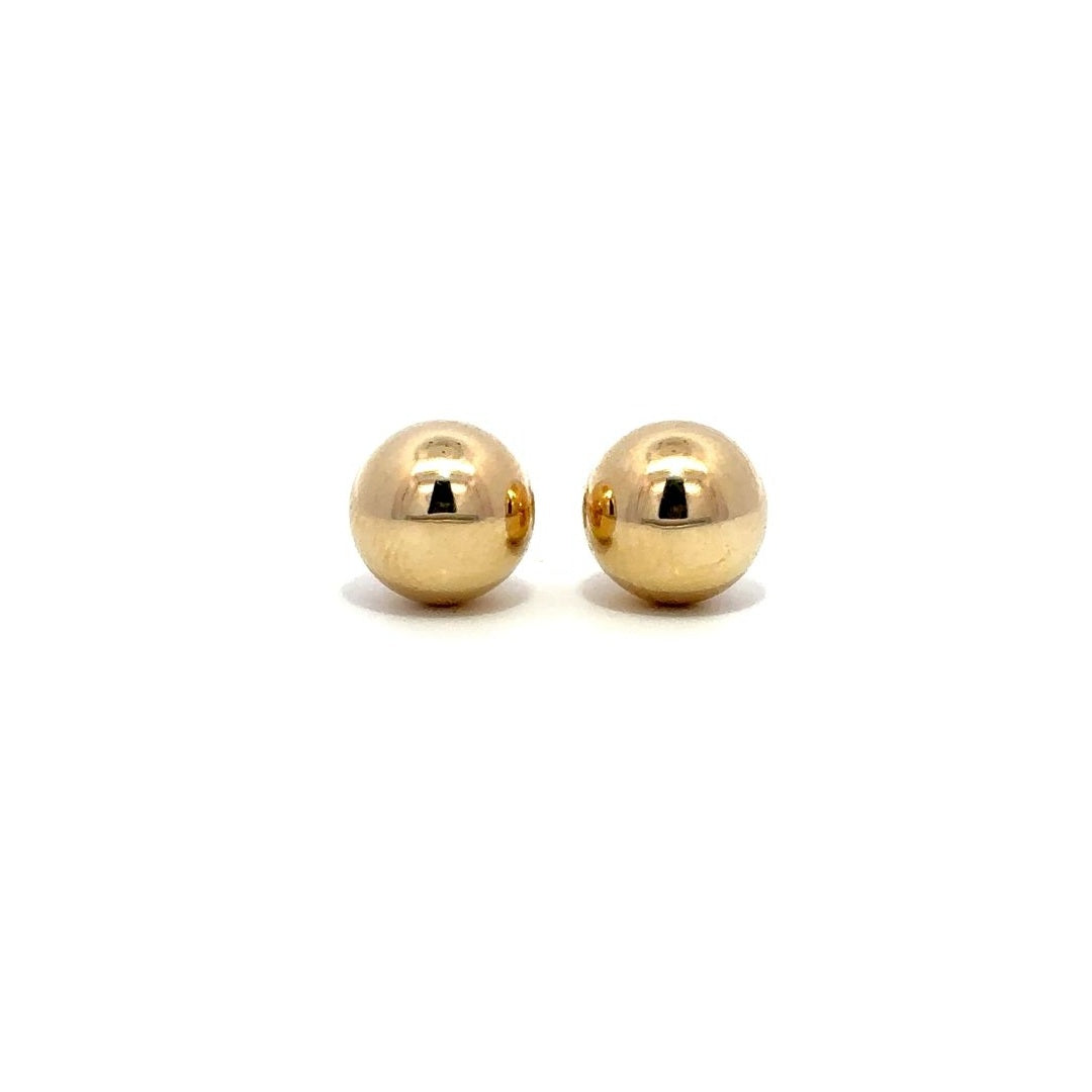 Ball Stud Earrings - 14k Yellow Gold