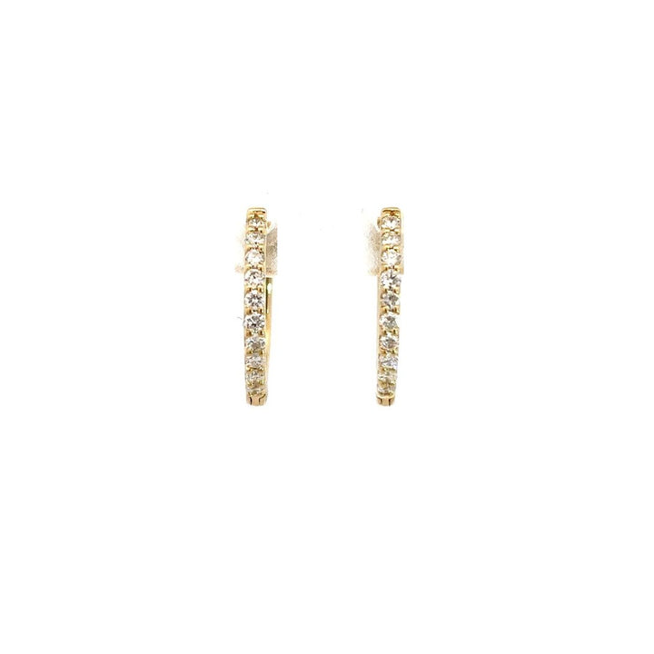 Hoop Earrings (Round) - 14k Yellow Gold 0.20ct #12080