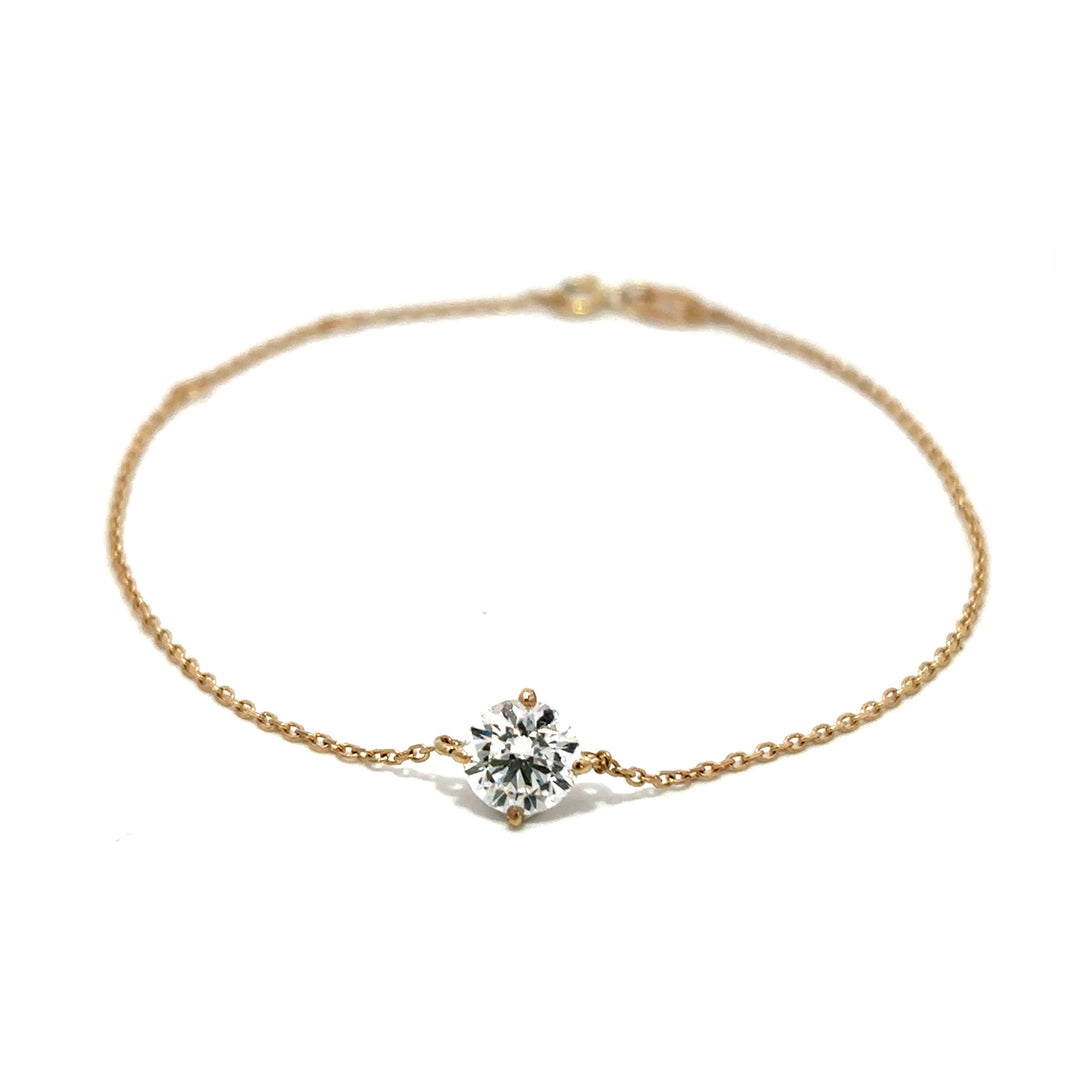 Station Bracelet - 14k White & Yellow Gold