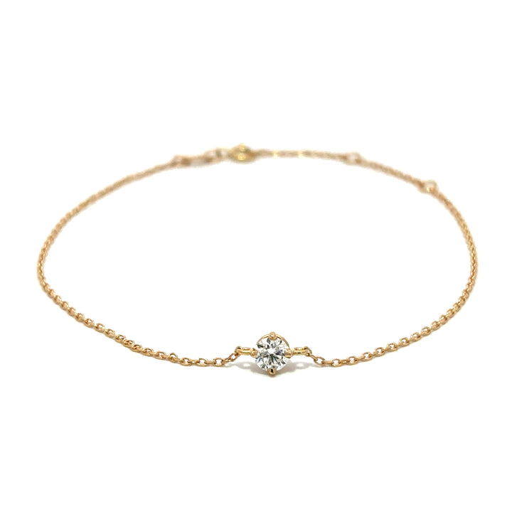 Station Bracelet - 14k White & Yellow Gold