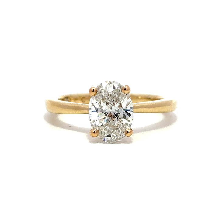 Solitaire Ring (Oval) - 14k Yellow Gold 2.02ct #12803