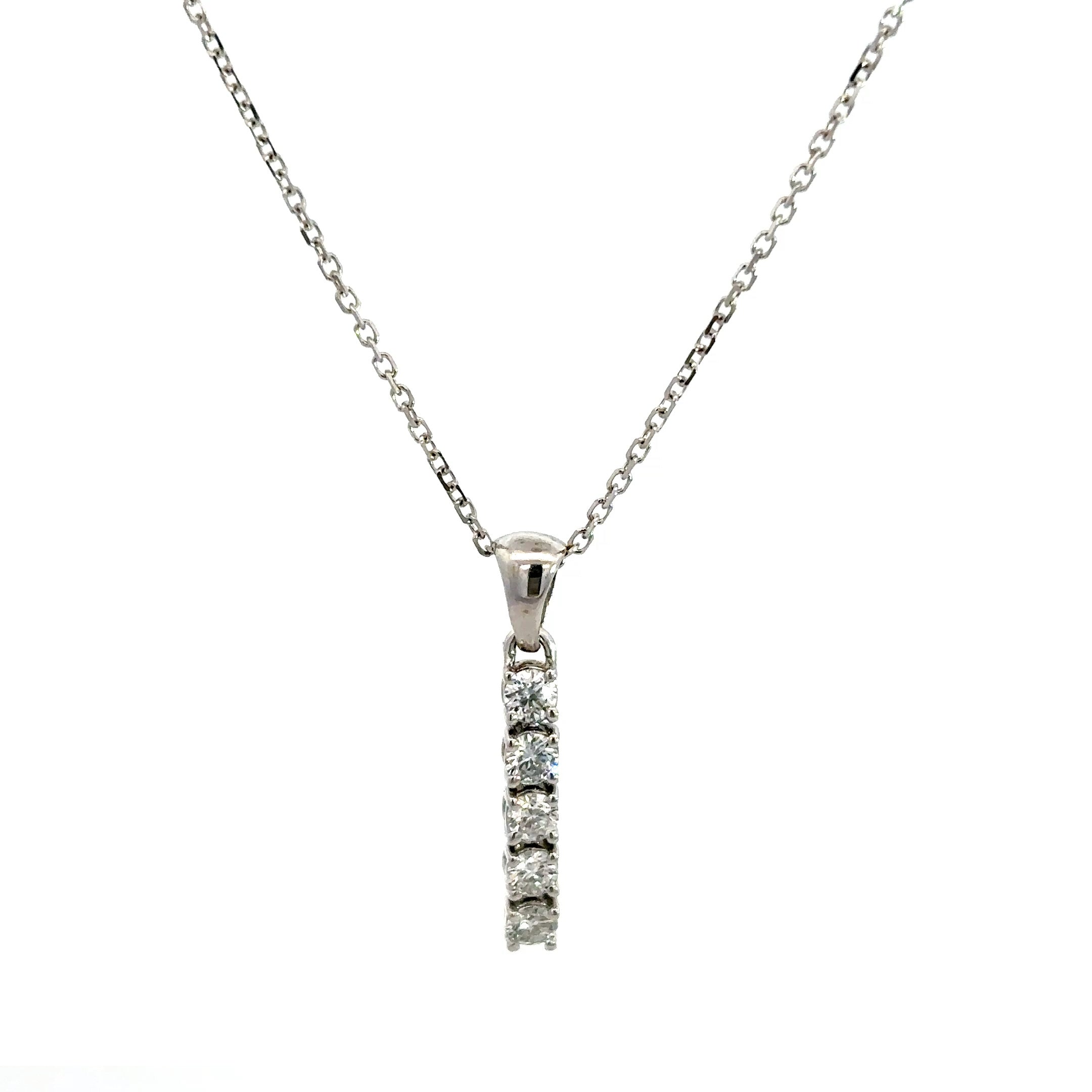 ◆STONEHENgE◆ Crossing 14K Lab Diamond Necklace SA24D39U4W White Gold Diamond Lariat Necklace | Maison Birks