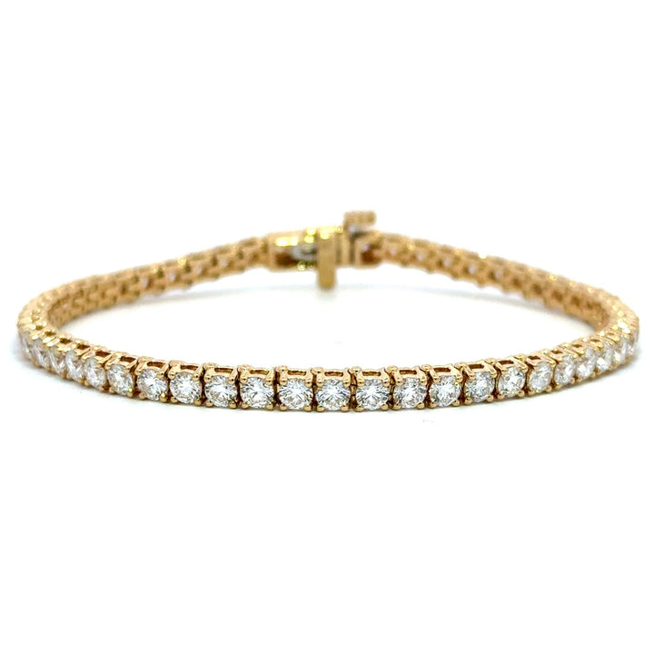 Tennis Bracelet - 14k Yellow Gold 5.00ct #12199
