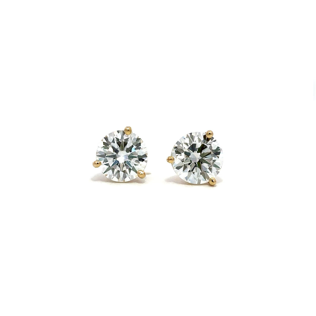 Solitaire Earrings (Martini-Set) - 14k Gold