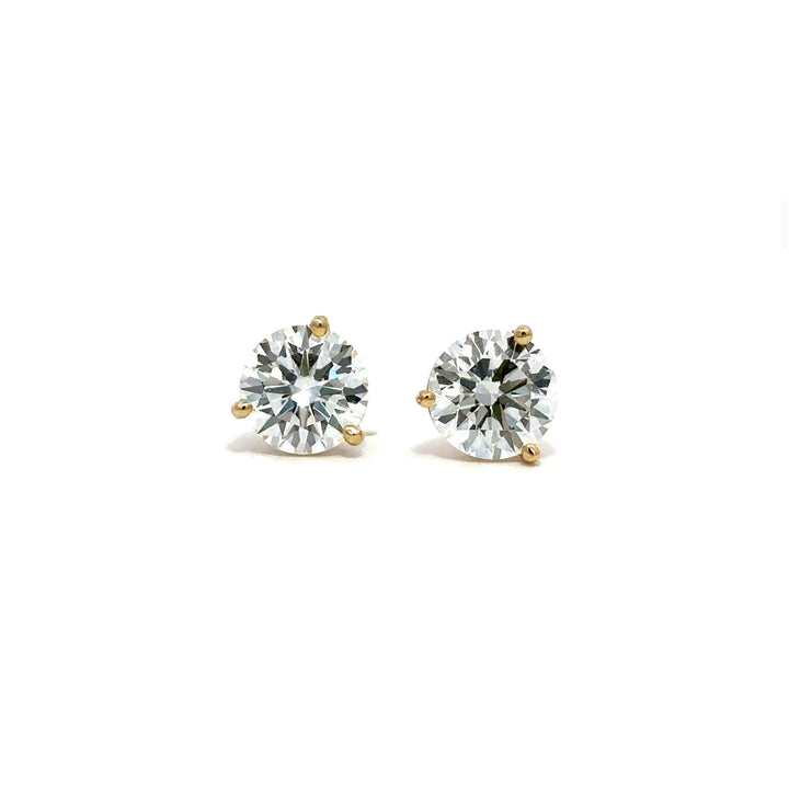 Solitaire Earrings (Martini-Set) - 14k Gold