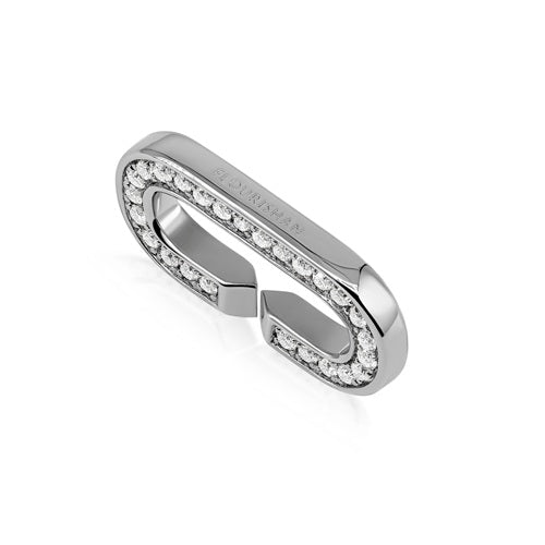 Flourishan Large Individual Pave Loop - 14k Gold Vermeil