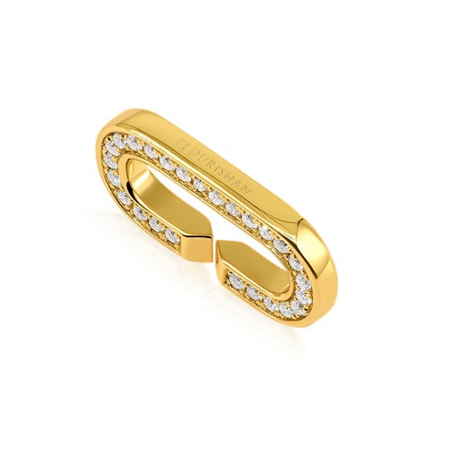 Flourishan Large Individual Pave Loop - 14k Gold Vermeil