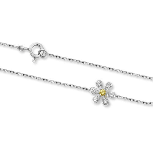 Flourishan "Sunflower" Bracelet - 14k White Gold Vermeil #12274
