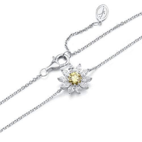 Flourishan "Sunlit Daisies" Bracelet - 14k White Gold Vermeil #12294