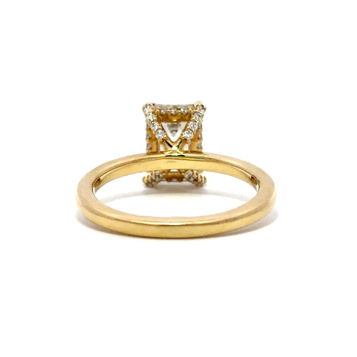 Hidden Halo Ring (Emerald) - 14k Yellow Gold 2.05ct #12299