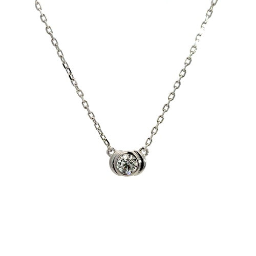 Flourishan "Glimmering Guardian" Bezel Necklace - 14k Gold Vermeil