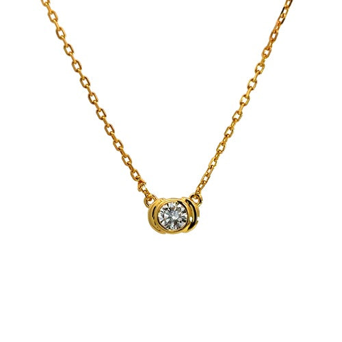Flourishan "Glimmering Guardian" Bezel Necklace - 14k Gold Vermeil