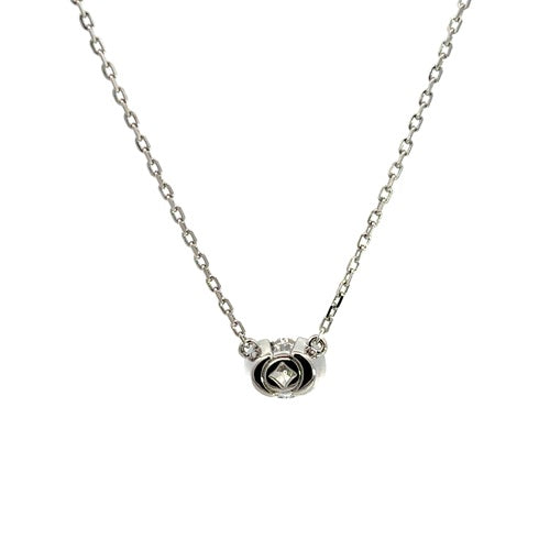 Flourishan "Embrace" Half Bezel Necklace - 14k Gold Vermeil