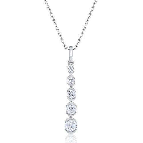 Flourishan "Eternal Guardian" Half Bezel Necklace - 14k Gold Vermeil #12306
