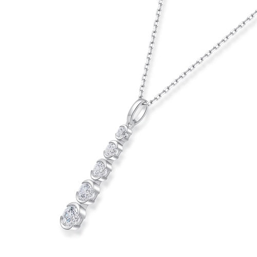 Flourishan "Eternal Guardian" Half Bezel Necklace - 14k Gold Vermeil #12306