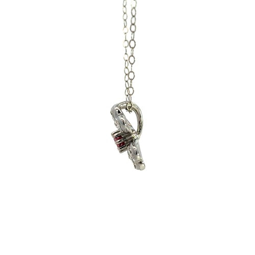 Flourishan Four Leaf Clover Pendant  - 14k White Gold Vermeil #12309