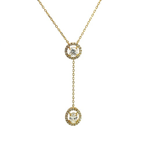 Flourishan "Love Connection" Y-Necklace - 14k Yellow Gold Vermeil #12318