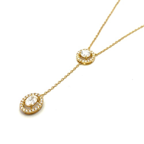 Flourishan "Love Connection" Y-Necklace - 14k Yellow Gold Vermeil #12318