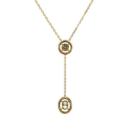 Flourishan "Love Connection" Y-Necklace - 14k Yellow Gold Vermeil #12318