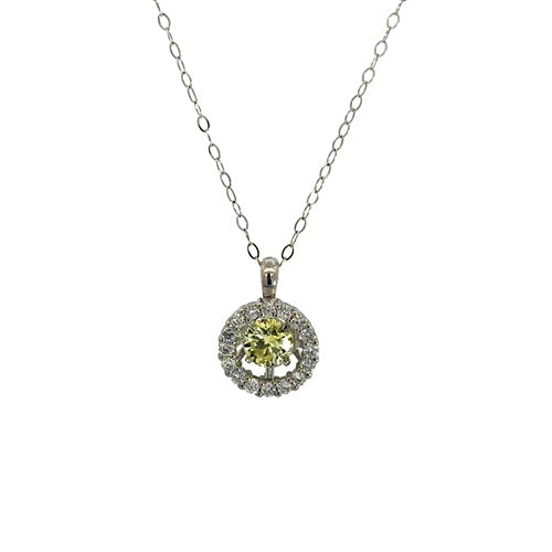 Flourishan "Complete" Halo Pendant - 14k White Gold Vermeil #12320