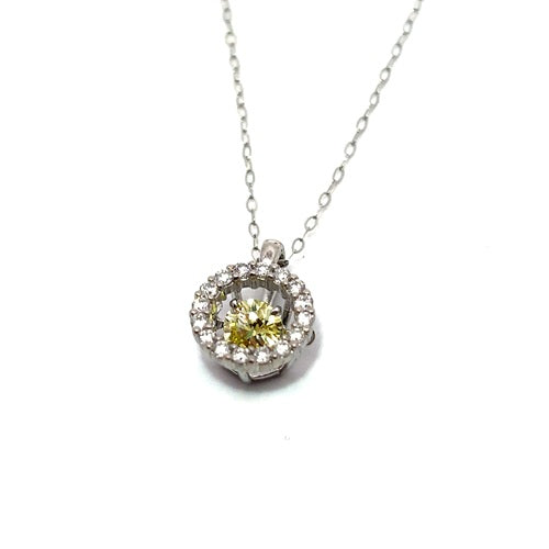 Flourishan "Complete" Halo Pendant - 14k White Gold Vermeil #12320