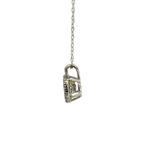 Flourishan "Complete" Halo Pendant - 14k White Gold Vermeil #12320