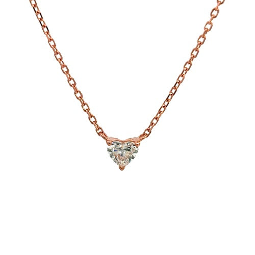 Flourishan "Heart of Love" Necklace - 14k Rose Gold Vermeil #12324