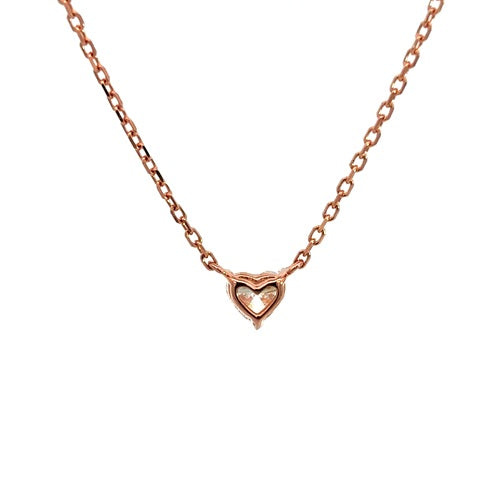 Flourishan "Heart of Love" Necklace - 14k Rose Gold Vermeil #12324