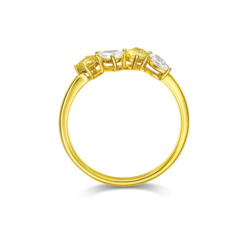 Flourishan Multi-Shaped Cluster Ring - 14k Yellow Gold Vermeil #12326