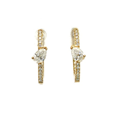 Flourishan "Whispering Petals" Hoop Earrings - 14k Yellow Gold Vermeil #12327