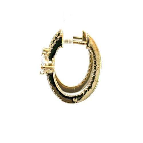 Flourishan "Whispering Petals" Hoop Earrings - 14k Yellow Gold Vermeil #12327
