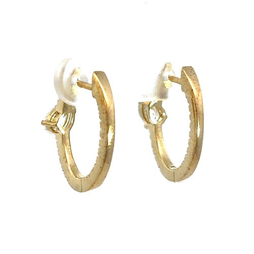 Flourishan "Whispering Petals" Hoop Earrings - 14k Yellow Gold Vermeil #12327