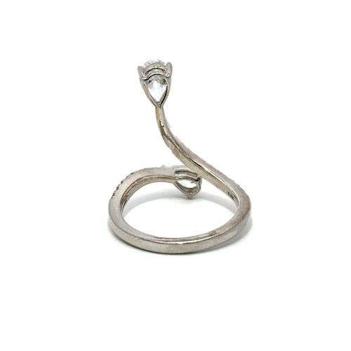 Flourishan "Blossoming Tulip" Open Ring - 14k White Gold Vermeil #12329