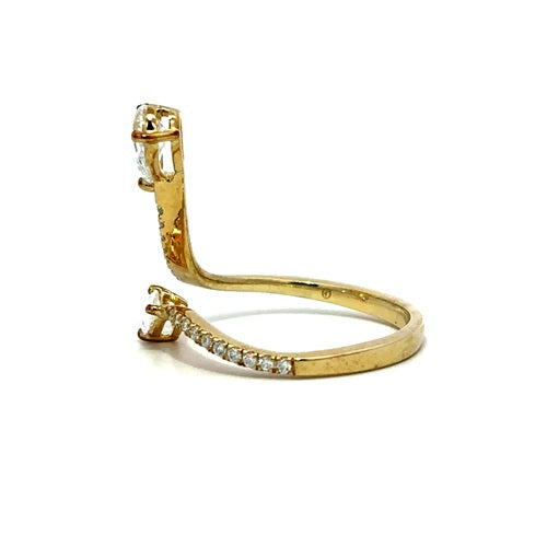 Flourishan "Blossoming Tulip" Open Ring - 14k Yellow Gold Vermeil #12330