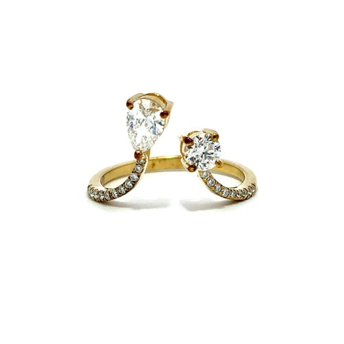 Flourishan "Tulip Harmony" Open Ring - 14k Yellow Gold Vermeil #12332