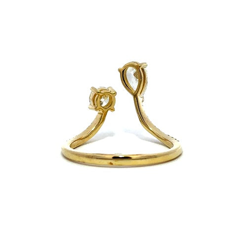 Flourishan "Tulip Harmony" Open Ring - 14k Yellow Gold Vermeil #12332