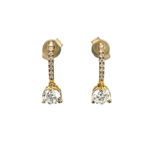 Flourishan "Radiant Finale" Drop Earrings - 14k Yellow Gold Vermeil #12334