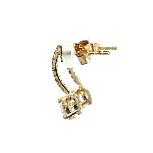Flourishan "Radiant Finale" Drop Earrings - 14k Yellow Gold Vermeil #12334