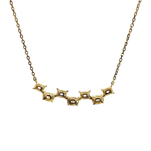 Flourishan "My Life's Symphony" Bar Necklace - 14k Yellow Gold Vermeil #12337