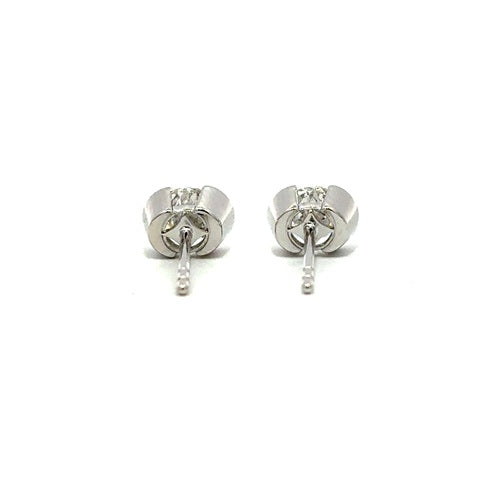 Flourishan "Crystal Wish" Half Bezel Stud Earrings - 14k Gold Vermeil