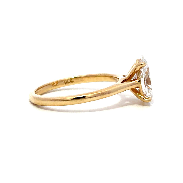 Solitaire Ring (Oval) - 14k Yellow Gold 1.58ct #12354