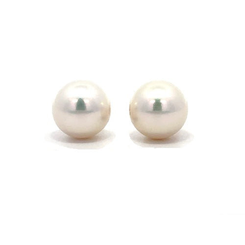 Fresh Water Pearl Stud Earrings - 14k Yellow Gold