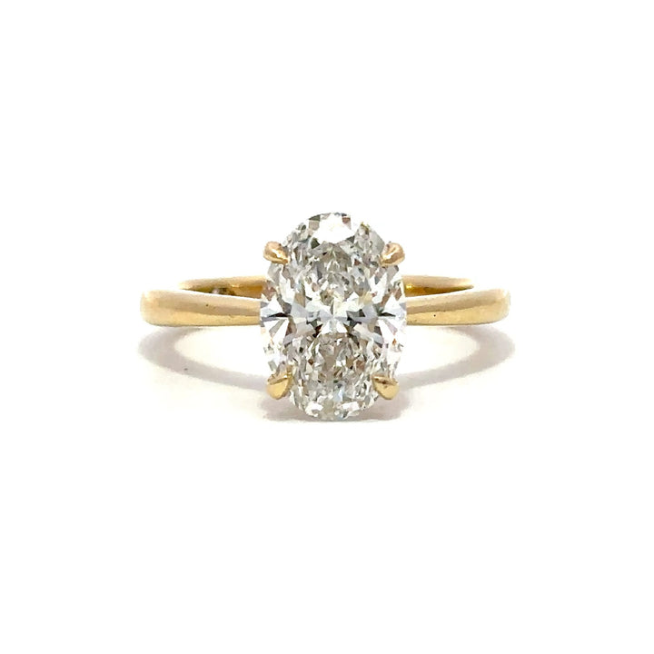 Solitaire Ring (Oval) - 14k Yellow Gold 2.02ct #12803
