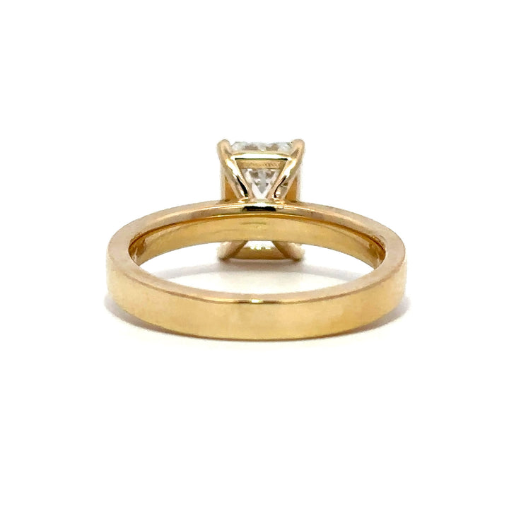 Solitaire Wide Band Ring (Emerald) - 14k Yellow Gold 2.03ct #12816