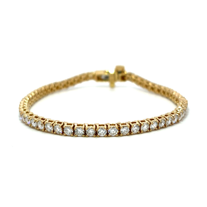 Tennis Bracelet - 14k Yellow Gold 4.00ct #12820
